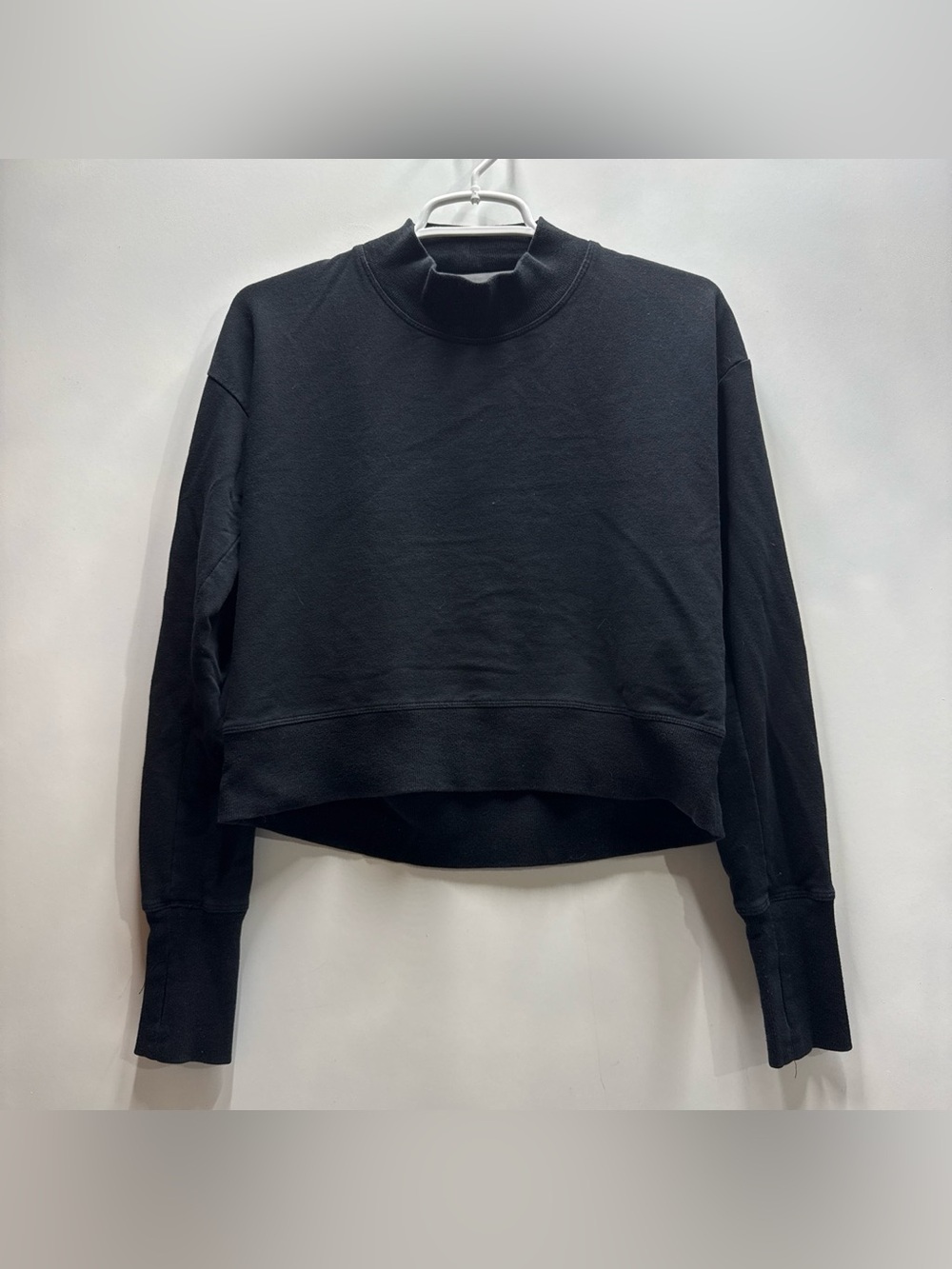 Sundays Women’s Black Crewneck Sweatshirt with Dramatic Open Back